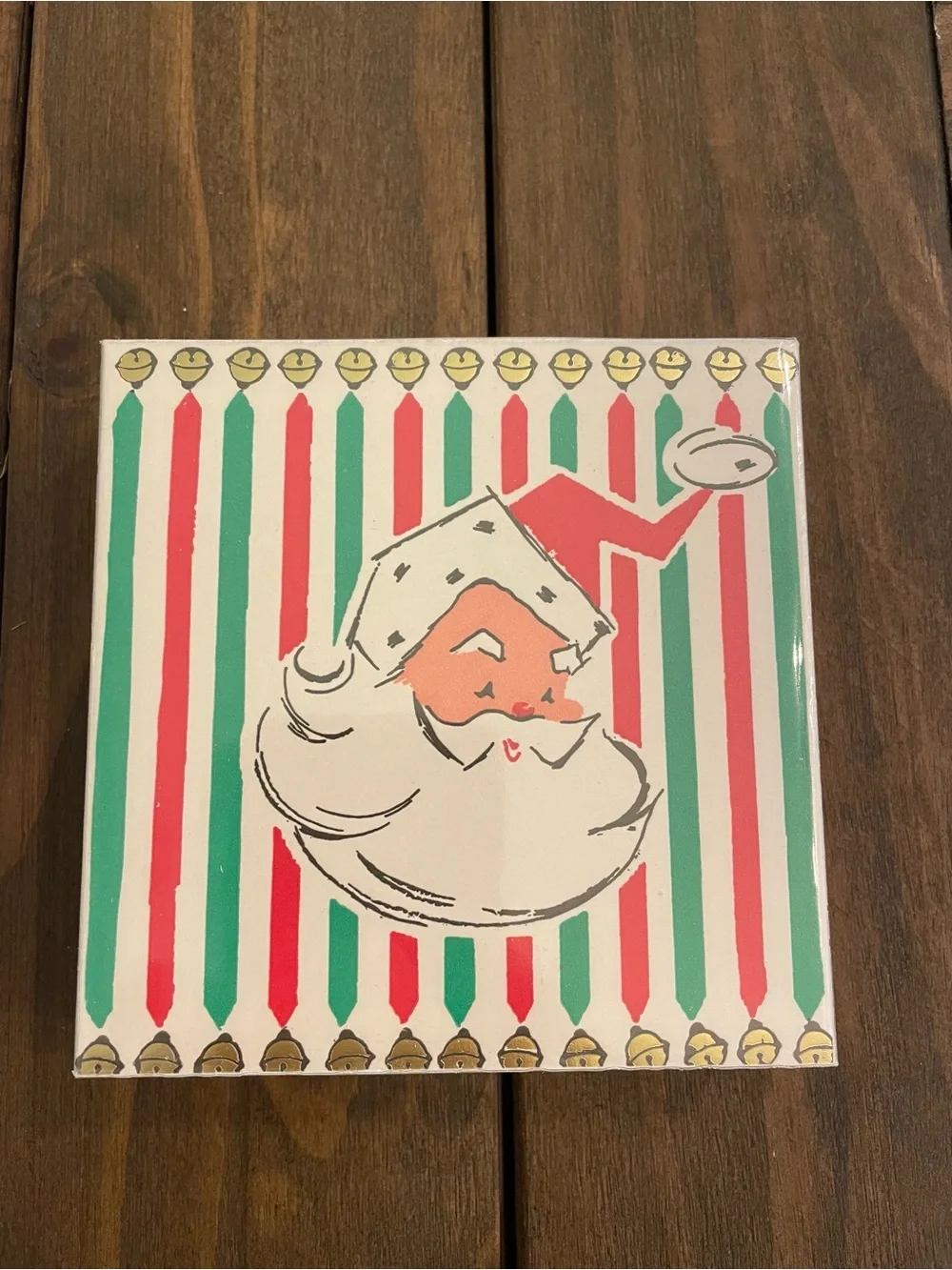 NWT Anthropologie Archivist Festive Matchbox in Santa Bell.